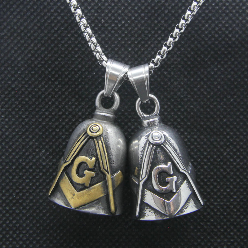 Golden Bell Pendant 316L Stainless Steel G Men's Pendant