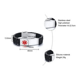 High Blood Pressure Alert Bracelet Silicone Wristband