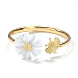 Personality Daisy Sun Flower Bee Bracelet Women Girl Jewelry