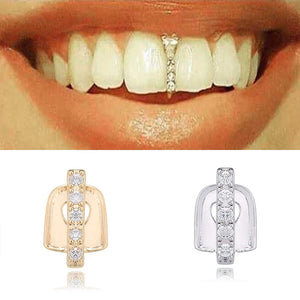 Crystal Hip Hop Teeth Grillz Top Grills Dental Punk Caps