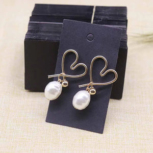 100pcs +100opp bags Earring Cards 45x80mm Cut Nice