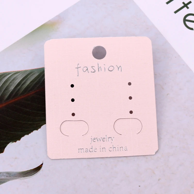 Champagne Paper Earing Stand Cards 100pcs