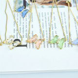 Crystal Butterfly Zircon Bracelet Copper Jewelry