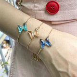 Crystal Butterfly Zircon Bracelet Copper Jewelry