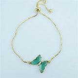 Crystal Butterfly Zircon Bracelet Copper Jewelry