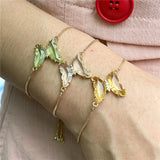 Crystal Butterfly Zircon Bracelet Copper Jewelry