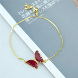 Crystal Butterfly Zircon Bracelet Copper Jewelry