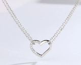 Love Necklace Heart Pendant Crystal Jewelry Gift