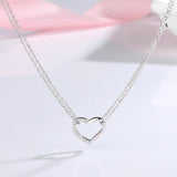 Love Necklace Heart Pendant Crystal Jewelry Gift