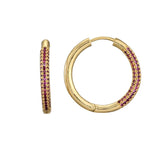 AAA+ CZ Wedding Earrings Round Hoop for Women