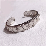 High Rose Silver Bangle Bracelet for Women