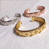 High Rose Silver Bangle Bracelet for Women