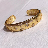 High Rose Silver Bangle Bracelet for Women