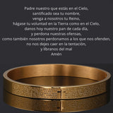 Scripture Cuff Bracelet Steel Bangle Spanish Men Women Jewelry