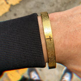 Scripture Cuff Bracelet Steel Bangle Spanish Men Women Jewelry