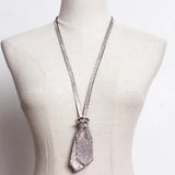 Crystal Metal Chain Pendant Necklace All-match Charm Nekclace