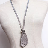 Crystal Metal Chain Pendant Necklace All-match Charm Nekclace