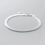 925 Silver Women's Beads Chain Anklet Sandals Foot Jewelry