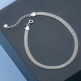 925 Silver Women's Beads Chain Anklet Sandals Foot Jewelry