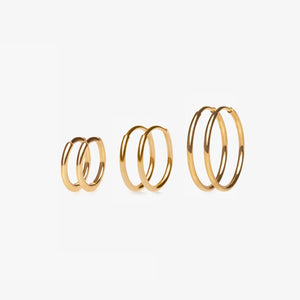 Minimalism Stainless Steel Hoop Earrings for Women