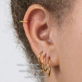 Minimalism Stainless Steel Hoop Earrings for Women