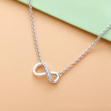 Infinity Sparkling Silver Necklace Gift