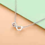 Infinity Sparkling Silver Necklace Gift