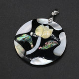 Mother of Pearl Shell Pendant, Abalone Paua Shell Charm for DIY Necklace Jewelry