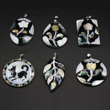 Mother of Pearl Shell Pendant, Abalone Paua Shell Charm for DIY Necklace Jewelry