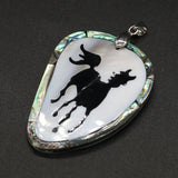 Mother of Pearl Shell Pendant, Abalone Paua Shell Charm for DIY Necklace Jewelry
