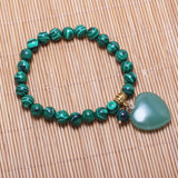 Malachite Bracelet with Green Aventurine Pendant
