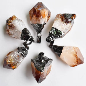 Natural Stone Irregular Pendants Charms For DIY Jewelry Making 6pcs/lot