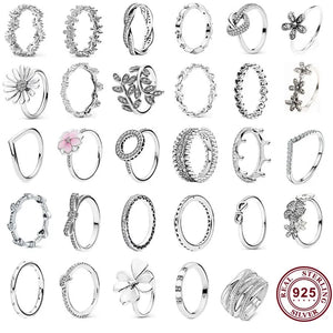 Retro Style Silver 925 Women's Wedding Band Ring