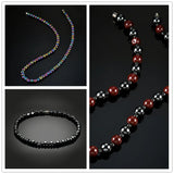 Personality Hematite Necklace Magnetic Therapy Red Health Women Men Jewelry