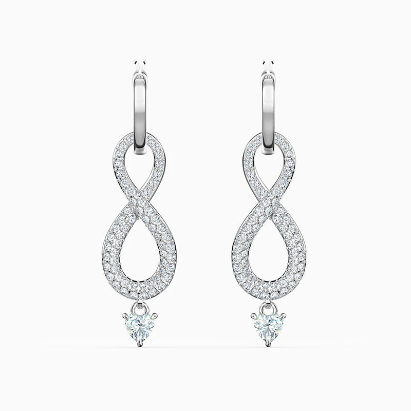 Pave Zircon Crystal Earrings, Female Engagement Gift