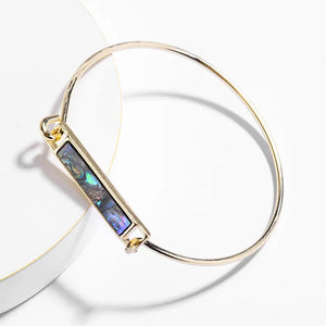 Abalone Shell Bar Bangles for Women