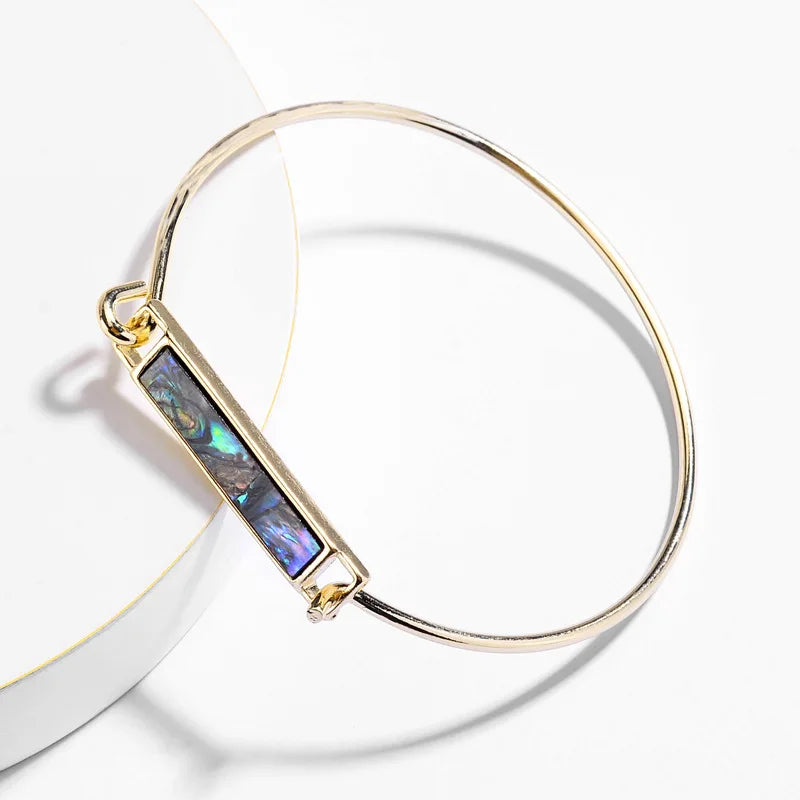 Abalone Shell Bar Bangles for Women