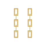 Retro Metal Chain Pendant Long Earring Girl's Jewelry Christmas Party Hip Hop