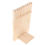 Wooden Necklace Display Stand Jewelry Organizer with 9 Hooks