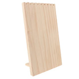 Wooden Necklace Display Stand Jewelry Organizer with 9 Hooks