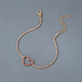 Heart Chain Bracelet Rhinestone Jewelry for Girls