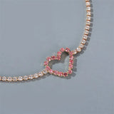 Heart Chain Bracelet Rhinestone Jewelry for Girls