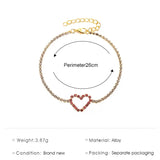 Heart Chain Bracelet Rhinestone Jewelry for Girls