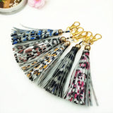 Colorful Leather Tassel Key Chain Lobster Clasp Key chain