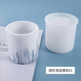Silicone Mould Dried Flower Resin Decorative DIY Cylinder Pen Holder