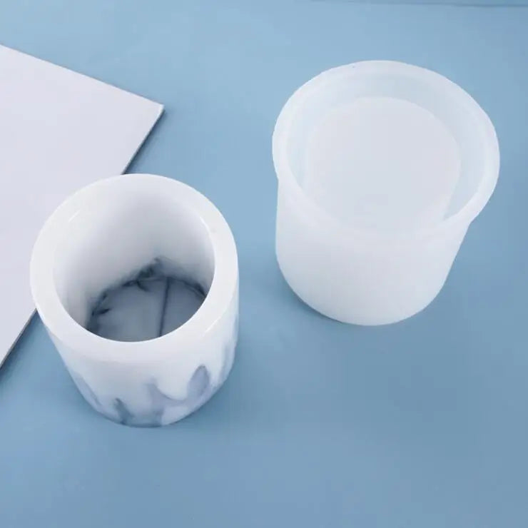 Silicone Mould Dried Flower Resin Decorative DIY Cylinder Pen Holder