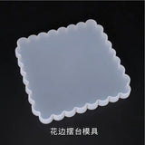 Silicone Mould Dried Flower Resin Decorative DIY Wave Stitching Coaster