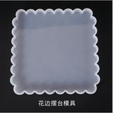 Silicone Mould Dried Flower Resin Decorative DIY Wave Stitching Coaster