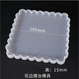 Silicone Mould Dried Flower Resin Decorative DIY Wave Stitching Coaster
