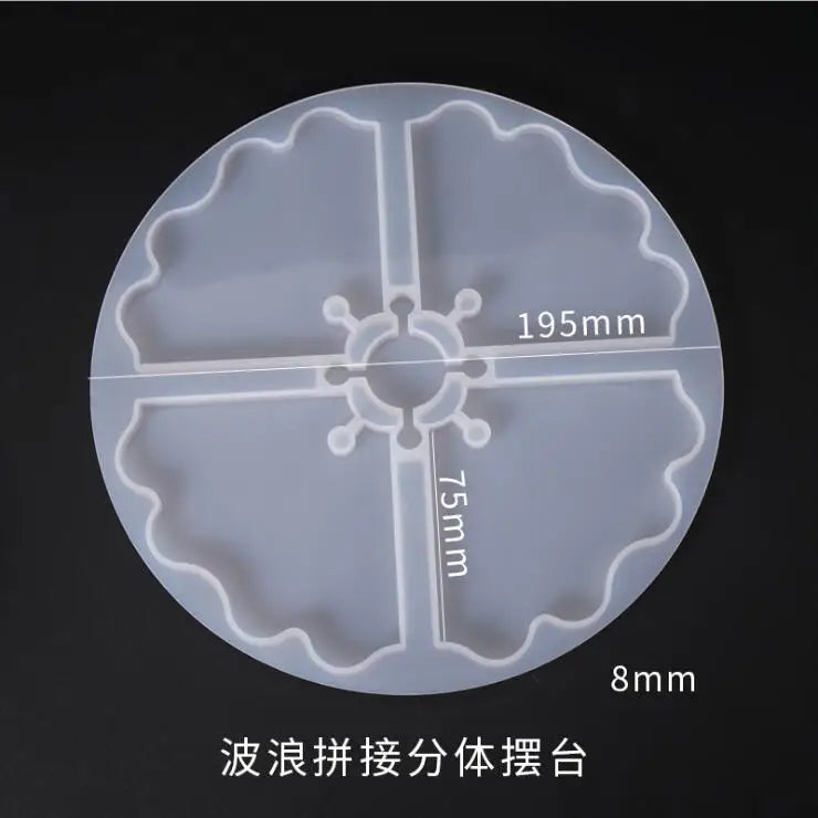 Silicone Mould Dried Flower Resin Coaster DIY Decoration